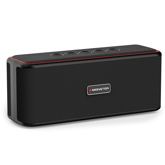 Monster Shock Plus Bluetooth Speaker, Portable Speaker with 40W Loud Stereo Sound, Bluetooth 6.0,TWS Pairing, 20H Playtime,Support AUX/TF Card, IPX6 Waterproof Wireless Speaker for Travel,Home,Outdoor