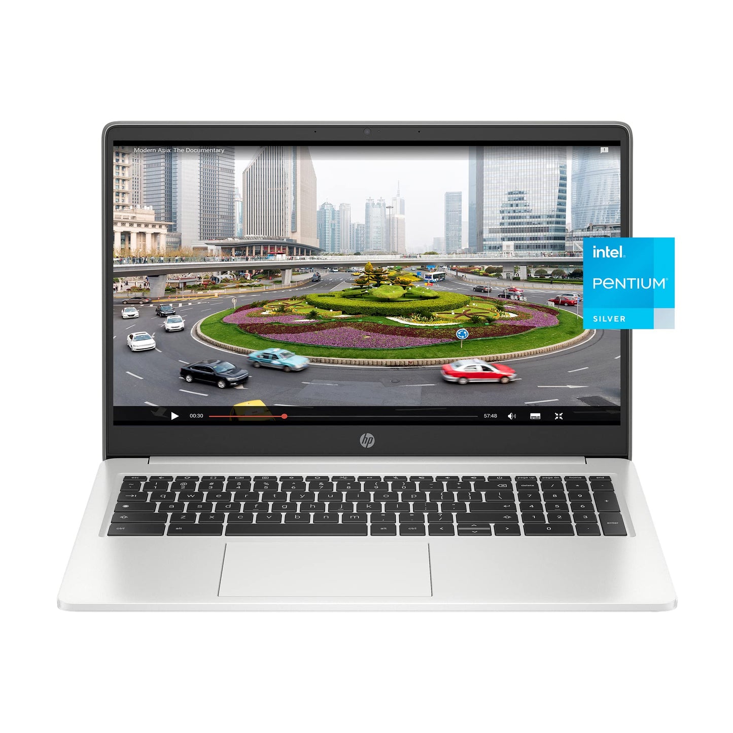 HP Chromebook Plus 15.6 inch Laptop, Full HD Display, Intel Core i3-N305, 8 GB RAM, 256 GB UFS, Intel UHD Graphics, Chrome OS, 15a-nb0006ca