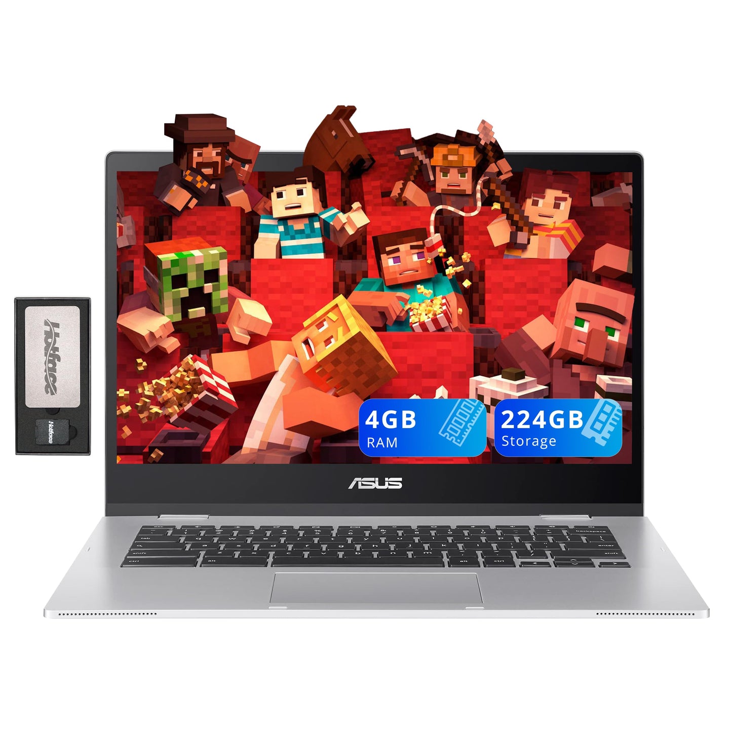ASUS Chromebook CX1 Laptop, 15.6" Full HD NanoEdge Display, Intel Celeron N4500 Processor, 64GB eMMC Storage, 4GB RAM, Wi-Fi 6 ChromeOS, CX1500CKA-DH03-CB