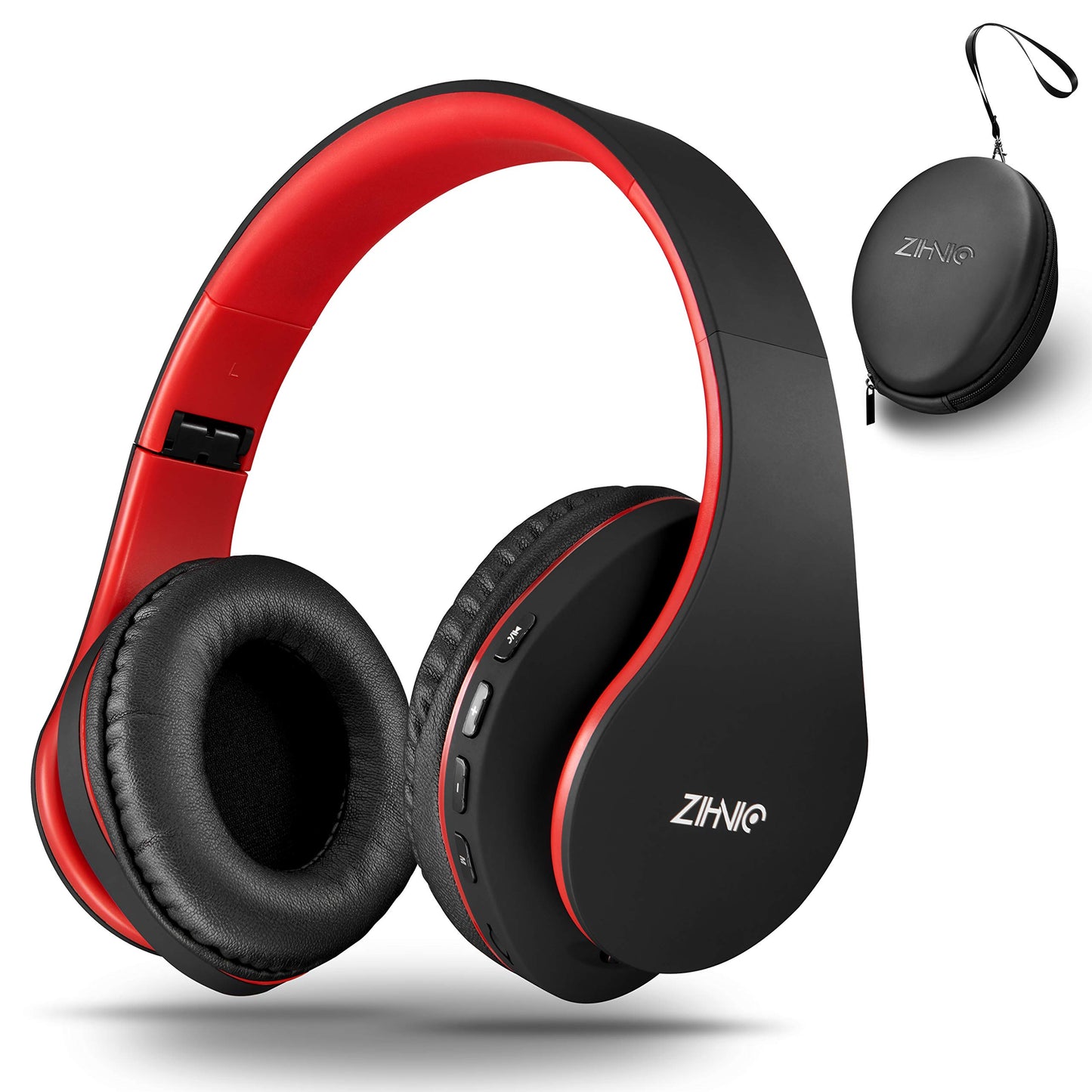 zihnic Bluetooth Headphones Over Ear, Foldable Wireless and Wired Stereo Headset Micro SD/TF, FM for iPhone/Samsung/iPad/PC/TV,Soft Earmuffs &Light Weight for Prolonged Wearing (Gold)