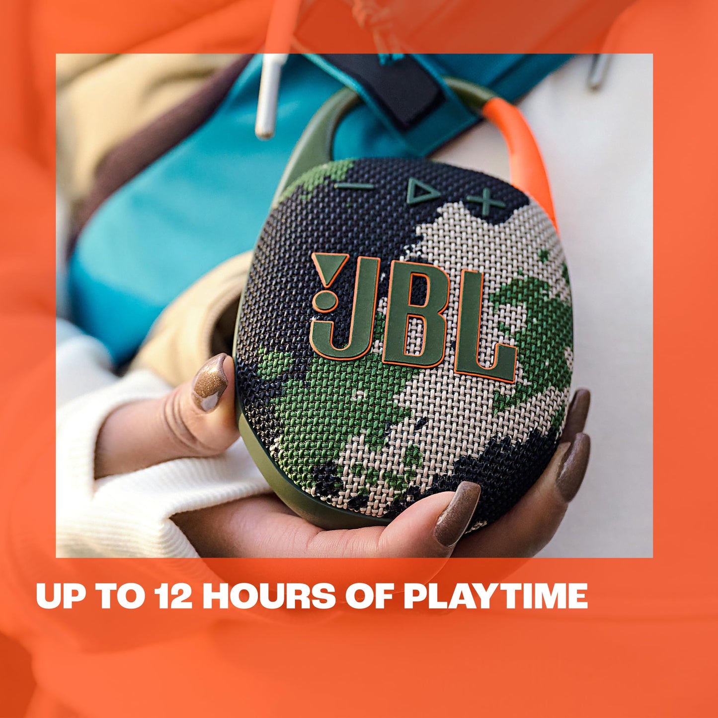 JBL Clip 5 - Ultra-Portable, Waterproof and Dustproof Bluetooth Speaker, Integrated Carabiner, Up to 12 Hours of Play, Made in Part with Recycled Materials (Blue)