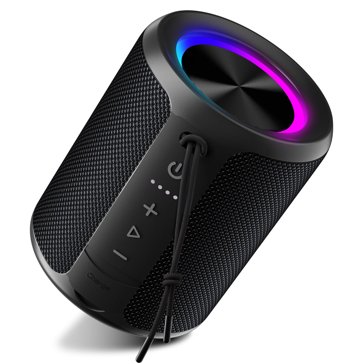 Portable Bluetooth Speaker Wireless, IPX7 Waterproof Dustproof Mini Speakers, 20W Loud Bass Stereo, 15H Playtime, BT5.3 & TWS, RGB Light, for Outdoor/Shower/Home/Party, Stocking Stuffers