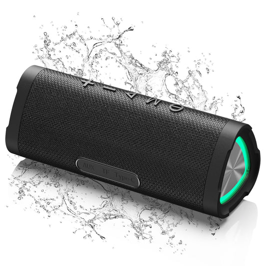 Bluetooth Speaker,Vanzon V40 Portable Wireless Bluetooth Speaker with IPX7 Waterproof, 24W HiFi Stereo Sound,24H Playtime, LED Lights and TWS Dual Pairing, Suitable for Home Outdoors Travel,Great Gift