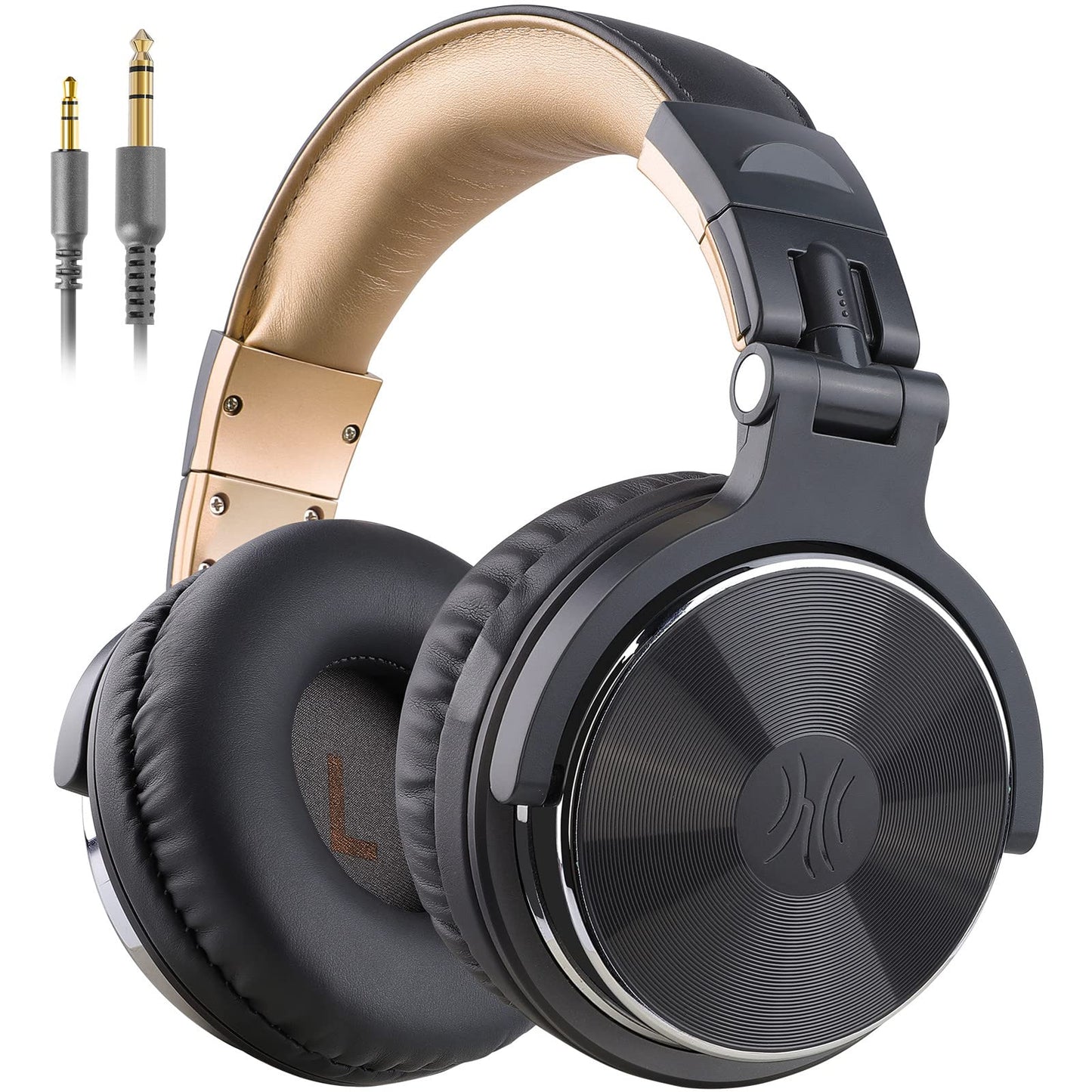 OneOdio Pro-10 Over-Ear Wired Headphones for School, Studio Monitor & Mixing, DJ Stereo Headsets, 50mm Neodymium Drivers, In-Line Mic, 3.5mm/6.35mm Jack for AMP, Computer, Recording, Phone, Piano, Guitar