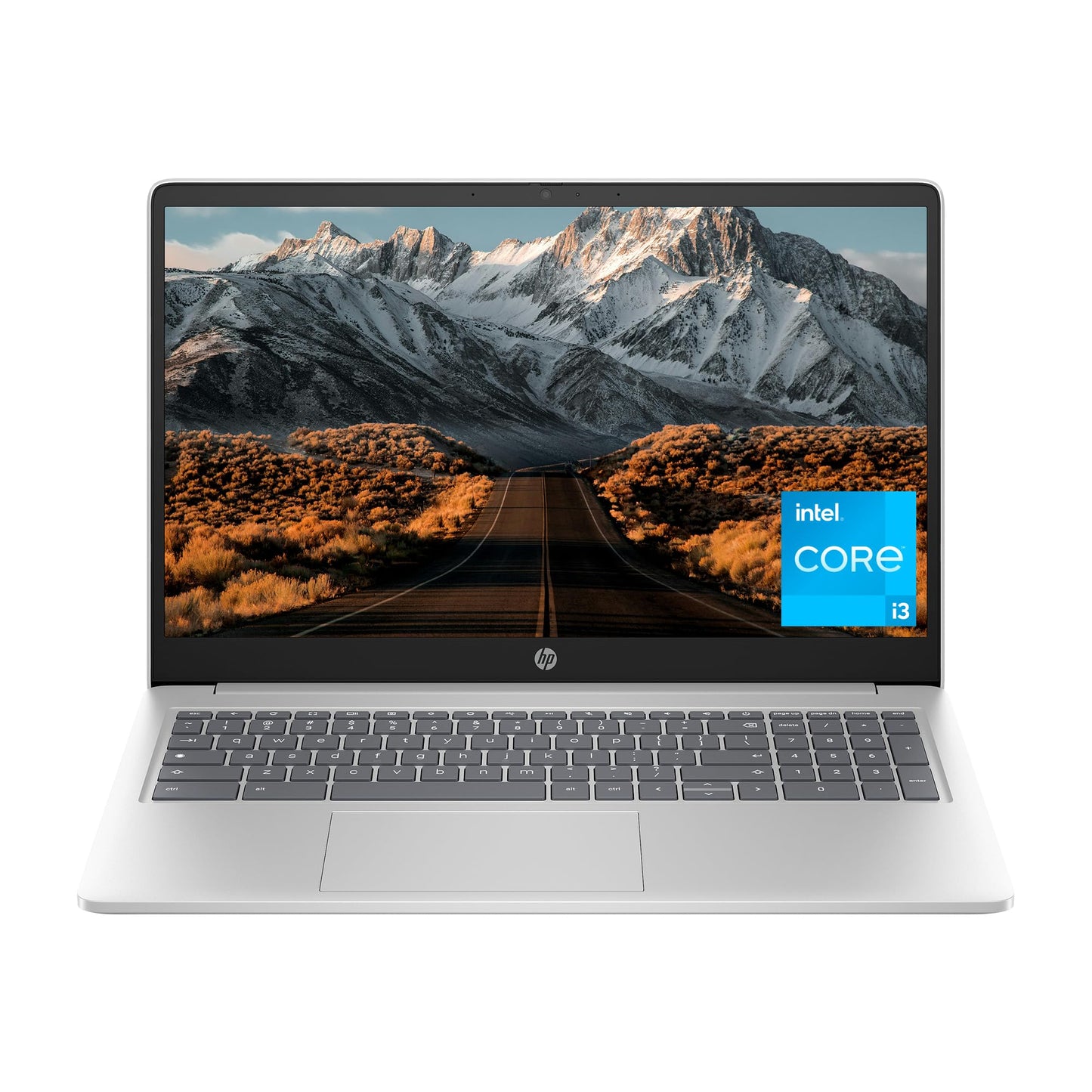 HP Chromebook Plus 15.6 inch Laptop, Full HD Display, Intel Core i3-N305, 8 GB RAM, 256 GB UFS, Intel UHD Graphics, Chrome OS, 15a-nb0006ca