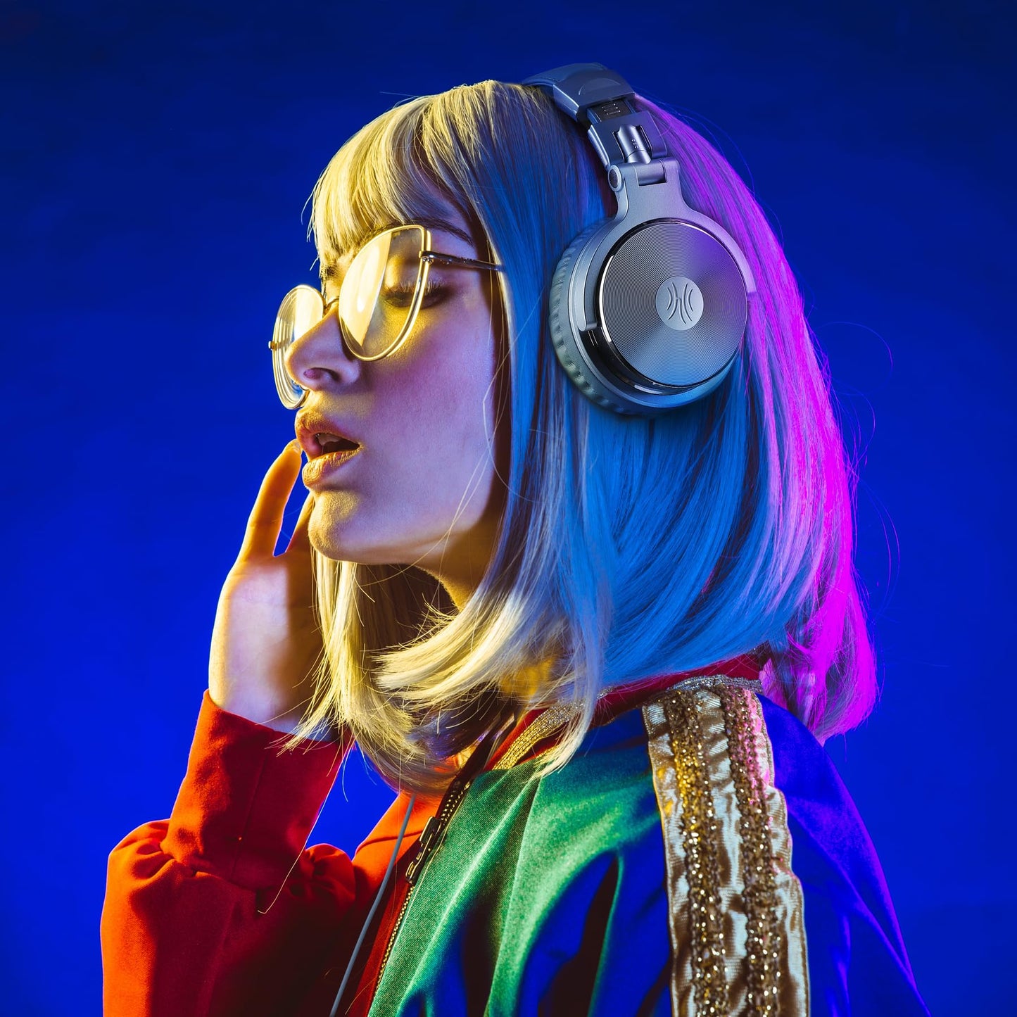 OneOdio Pro-10 Over-Ear Wired Headphones for School, Studio Monitor & Mixing, DJ Stereo Headsets, 50mm Neodymium Drivers, In-Line Mic, 3.5mm/6.35mm Jack for AMP, Computer, Recording, Phone, Piano, Guitar
