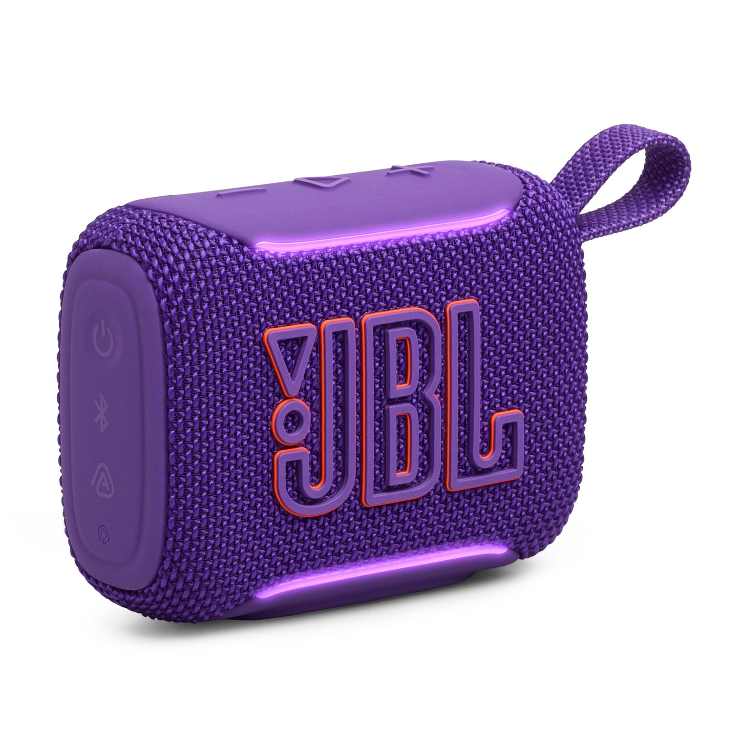 JBL Go 5 - Ultra-Portable Waterproof & Drop-Proof Speaker with JBL Legendary Sound & Ambient Edge Lighting, AirTouch Instant Stereo Pairing or Link Multiple Compatible Speakers via Auracast™ (Pink)