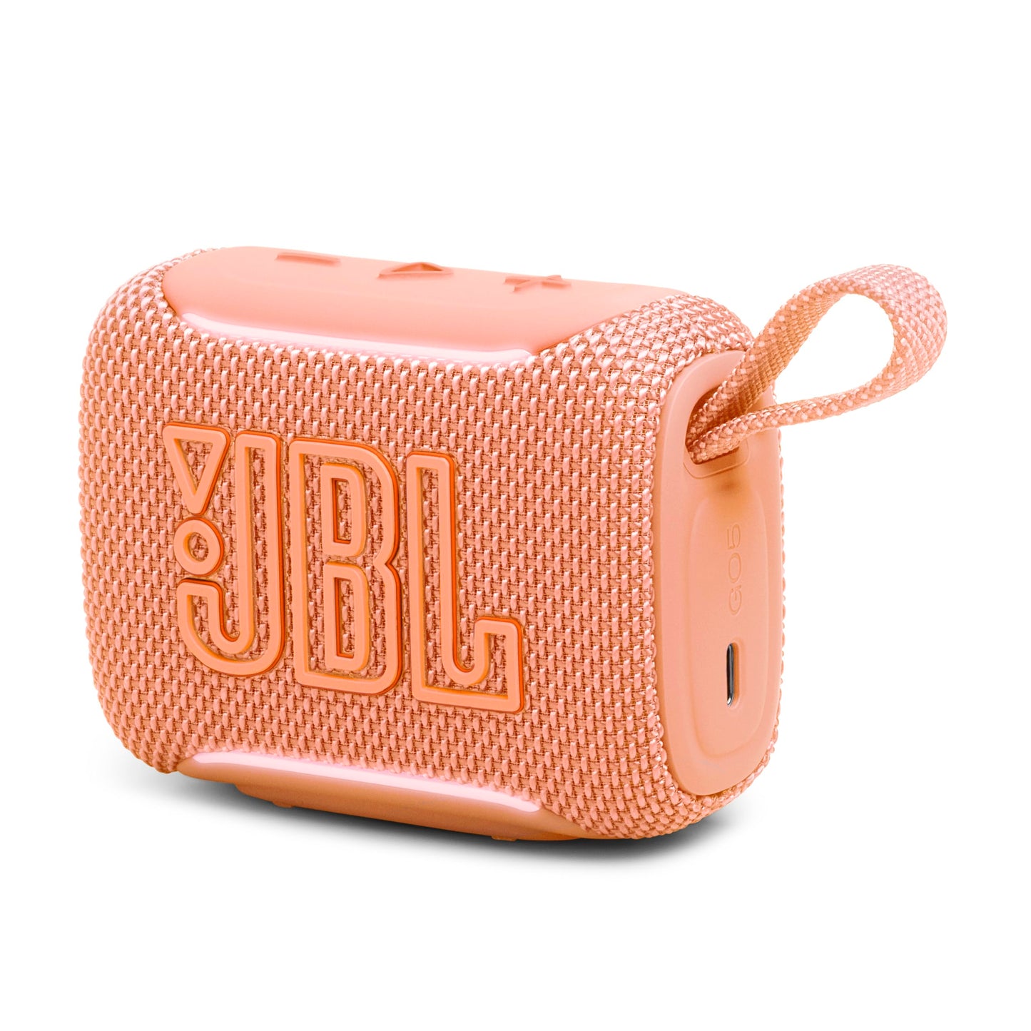 JBL Go 5 - Ultra-Portable Waterproof & Drop-Proof Speaker with JBL Legendary Sound & Ambient Edge Lighting, AirTouch Instant Stereo Pairing or Link Multiple Compatible Speakers via Auracast™ (Pink)