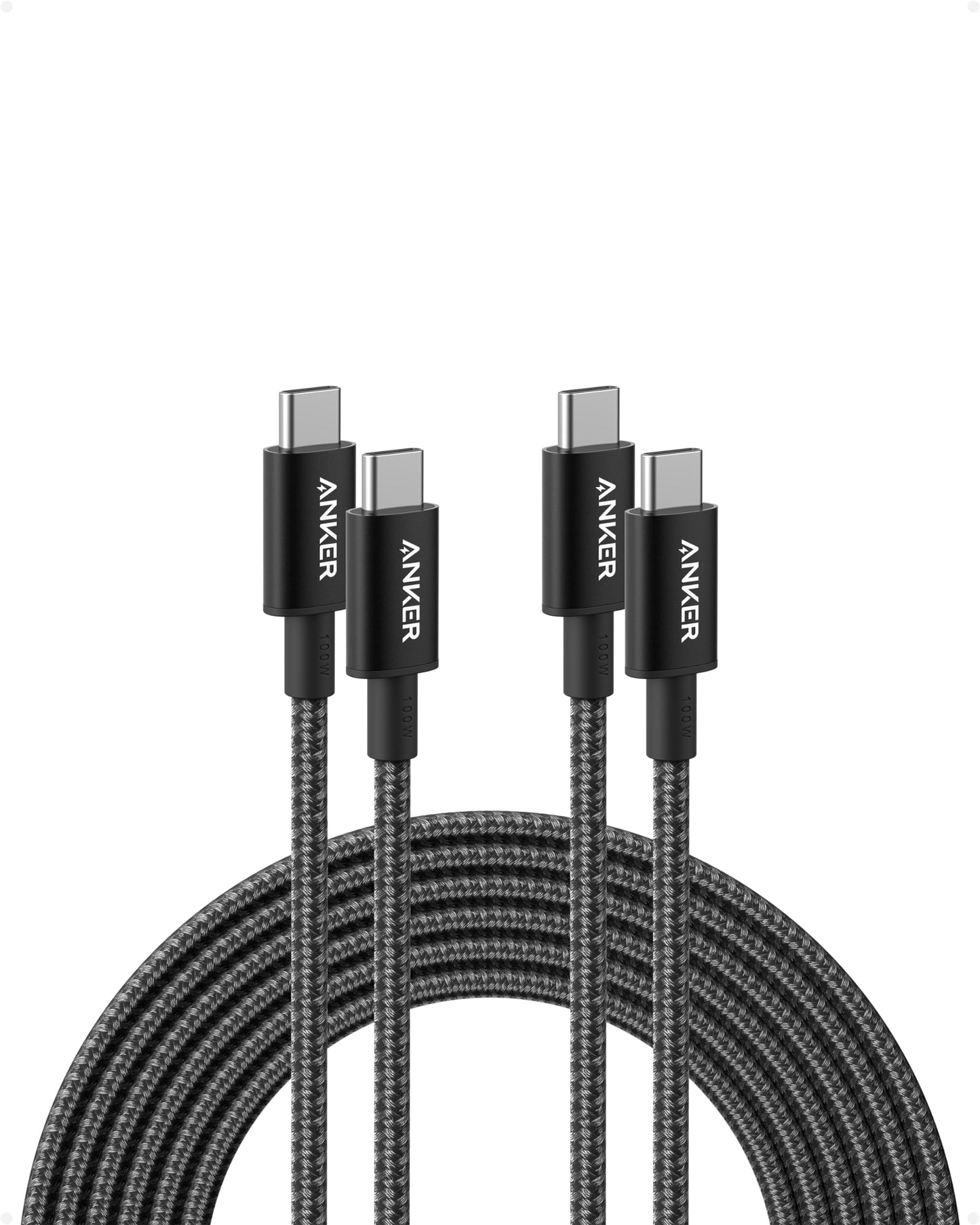 Anker USB C to USB C Cable (6FT, 2Pack), 100W USB C Charger Cord Fast Charging for iPhone 17/16 Series,MacBook Pro 2020,Pixel and More