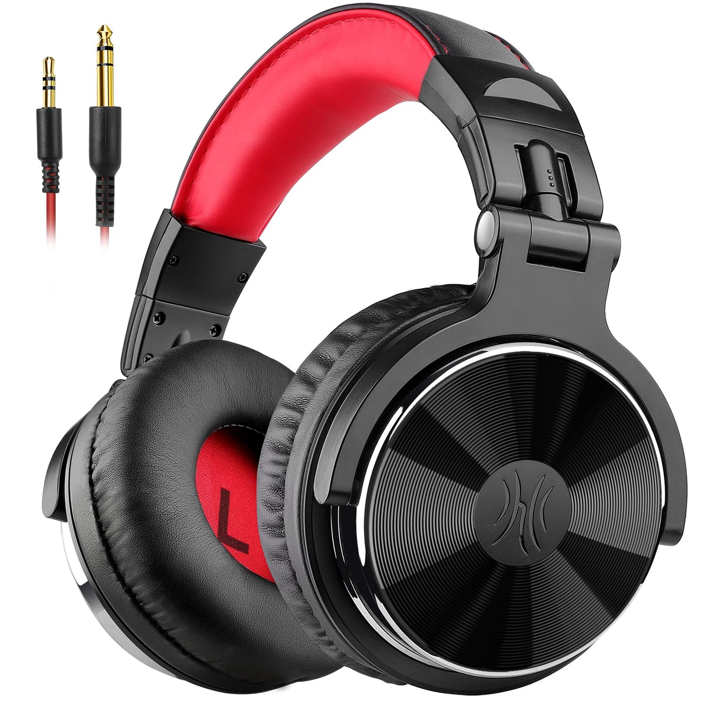 OneOdio Pro-10 Over-Ear Wired Headphones for School, Studio Monitor & Mixing, DJ Stereo Headsets, 50mm Neodymium Drivers, In-Line Mic, 3.5mm/6.35mm Jack for AMP, Computer, Recording, Phone, Piano, Guitar