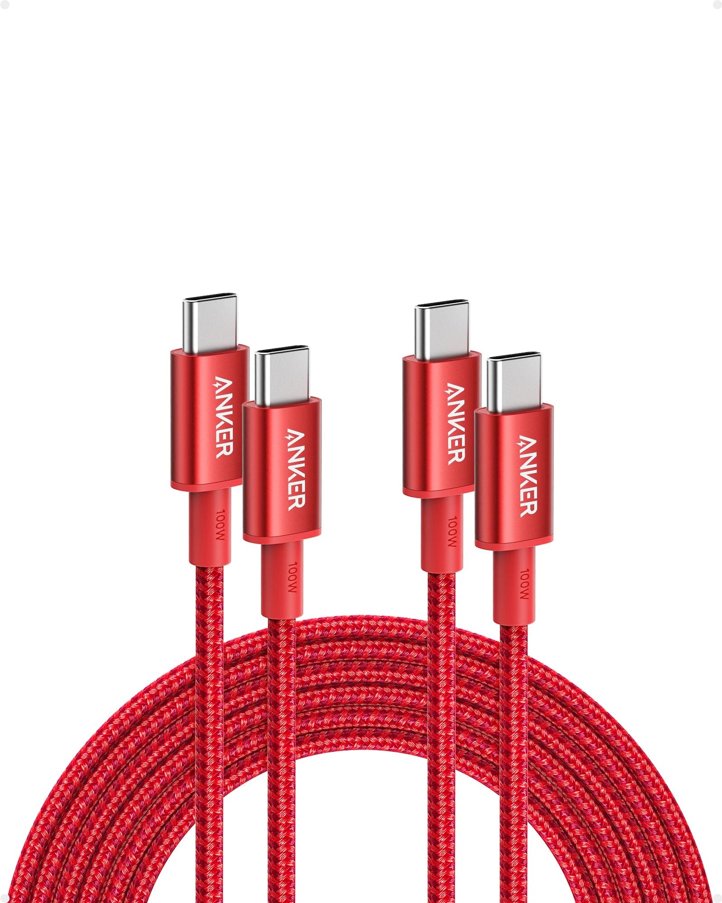 Anker USB C to USB C Cable (6FT, 2Pack), 100W USB C Charger Cord Fast Charging for iPhone 17/16 Series,MacBook Pro 2020,Pixel and More