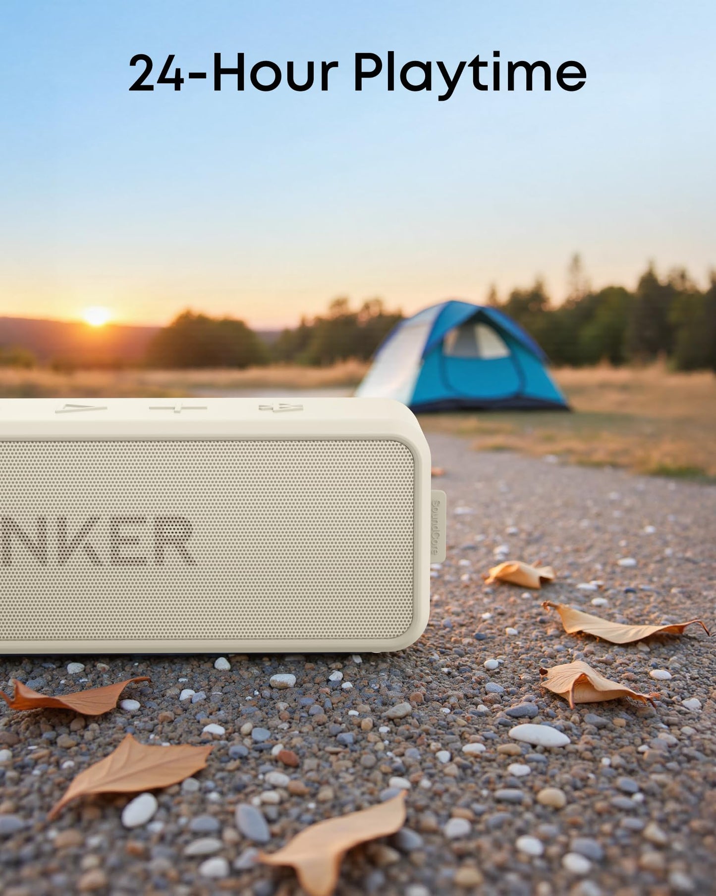 Anker Soundcore 2 Portable Bluetooth Speaker with 12W Stereo Sound, Bluetooth 5, Bassup, IPX7 Waterproof, 24-Hour Playtime, Wireless Stereo Pairing, Speaker for Home, Outdoors, Travel