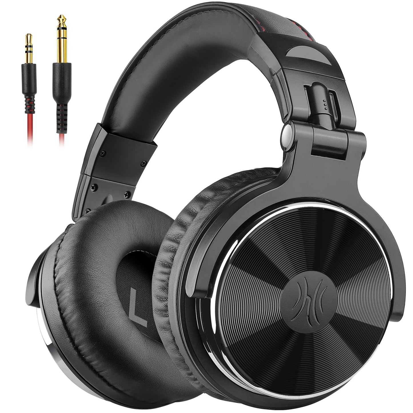 OneOdio Pro-10 Over-Ear Wired Headphones for School, Studio Monitor & Mixing, DJ Stereo Headsets, 50mm Neodymium Drivers, In-Line Mic, 3.5mm/6.35mm Jack for AMP, Computer, Recording, Phone, Piano, Guitar