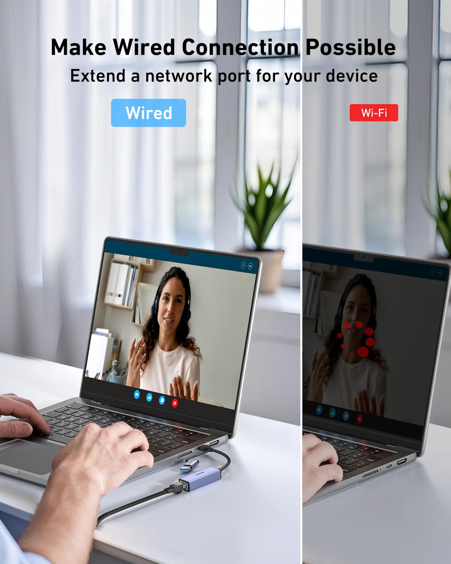 BENFEI USB 3.0 to Ethernet Adapter, USB C to RJ45 Gigabit LAN (1000Mbps) Network Adapter, Compatible with MacBook/Pro/Air, Surface Pro, Windows 11/10/8/7, Mac OS [Aluminium Shell&Nylon Cable]