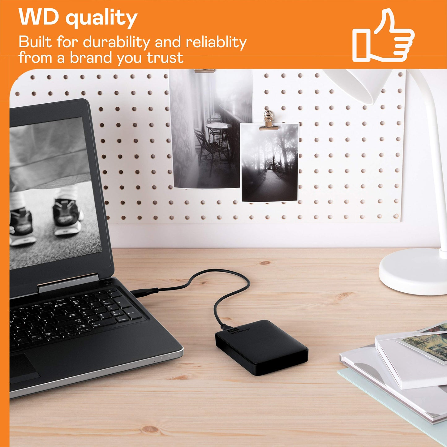 Western Digital 5TB Elements Portable External Hard Drive, USB 3.0 - Western DigitalBU6Y0050BBK-WESN,Black