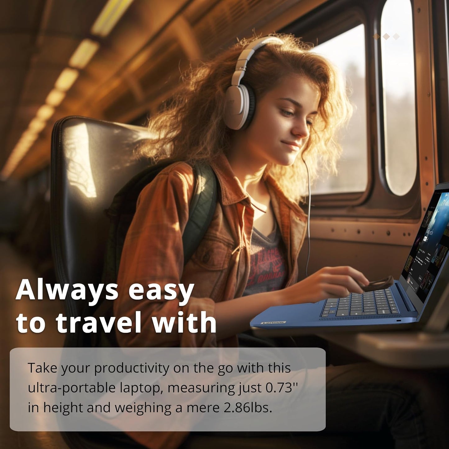 Lenovo 2023 Slim 3 Chromebook, 14″ FHD IPS Touchscreen Laptop, 8-Core MediaTek Kompanio 520 Processor, 4GB RAM, 64GB eMMC, HD Webcam, Stereo Speakers, WiFi 6, Chrome OS, Abyss Blue, 32GB USB Card