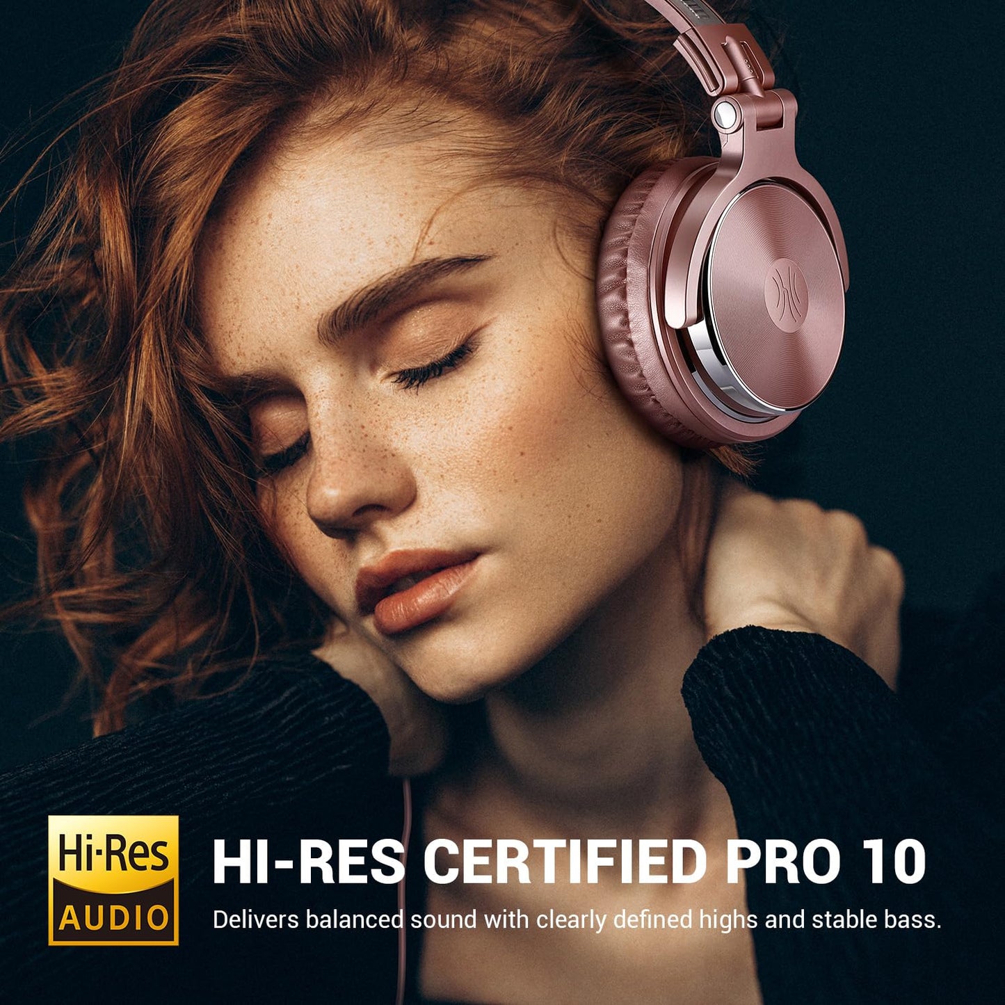 OneOdio Pro-10 Over-Ear Wired Headphones for School, Studio Monitor & Mixing, DJ Stereo Headsets, 50mm Neodymium Drivers, In-Line Mic, 3.5mm/6.35mm Jack for AMP, Computer, Recording, Phone, Piano, Guitar