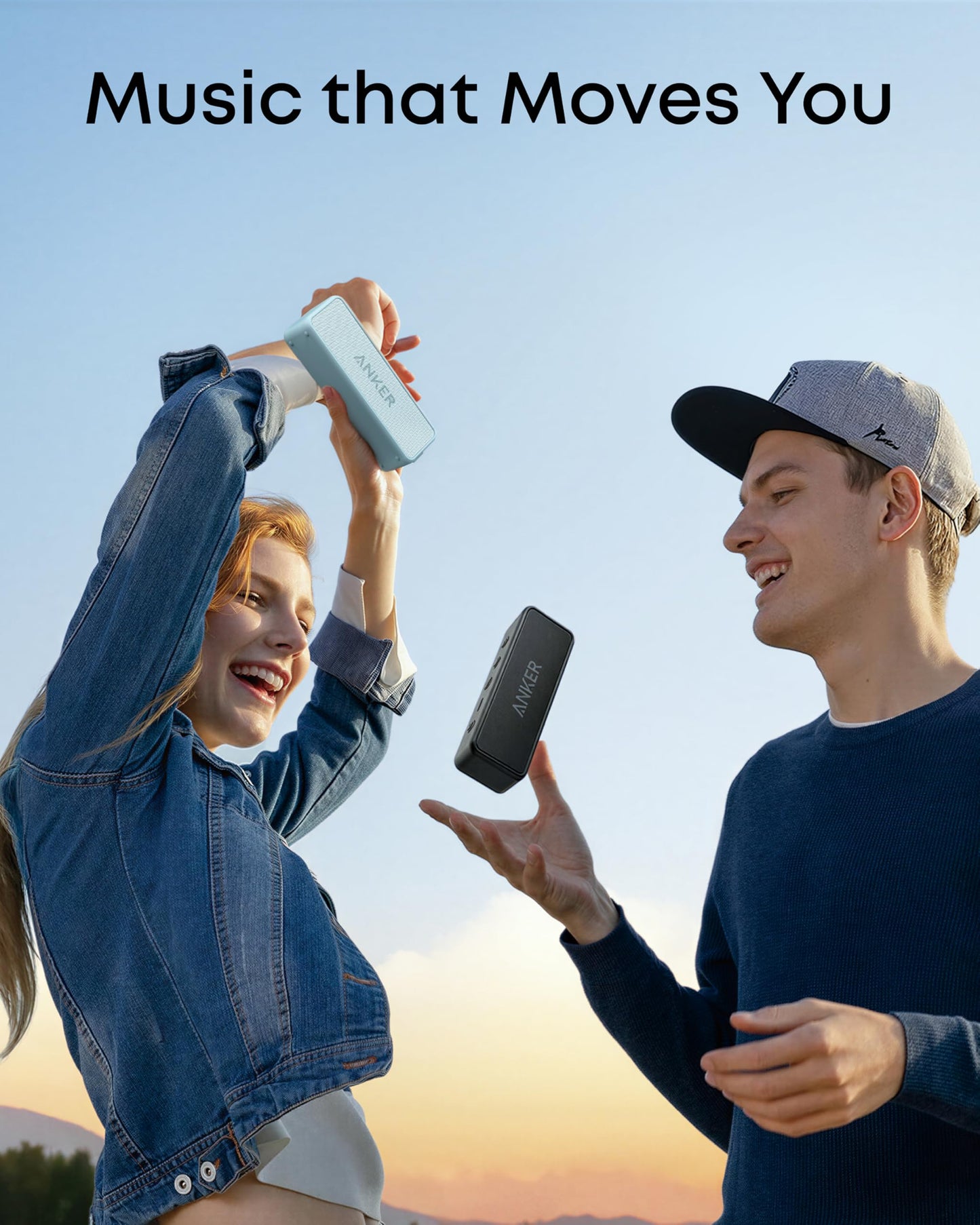 Anker Soundcore 2 Portable Bluetooth Speaker with 12W Stereo Sound, Bluetooth 5, Bassup, IPX7 Waterproof, 24-Hour Playtime, Wireless Stereo Pairing, Speaker for Home, Outdoors, Travel