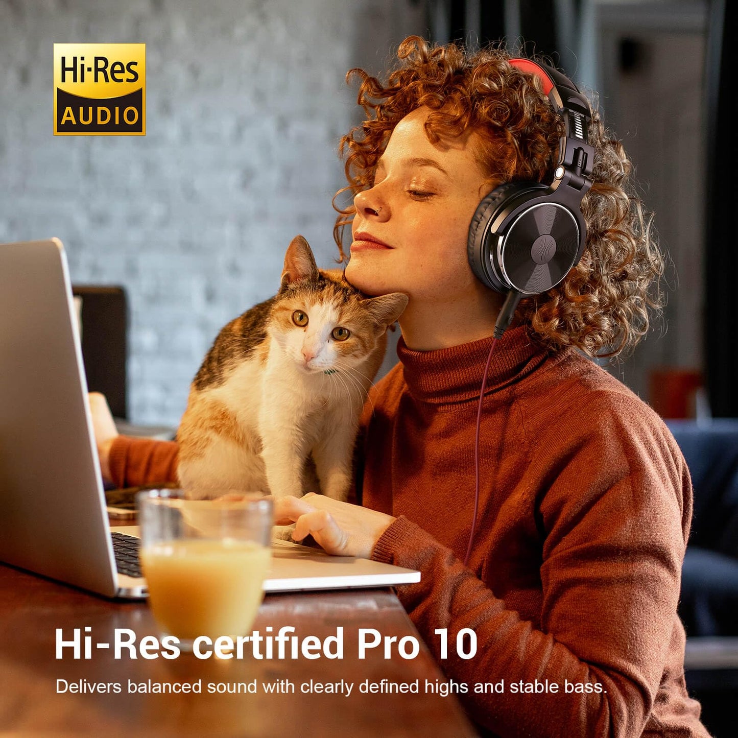 OneOdio Pro-10 Over-Ear Wired Headphones for School, Studio Monitor & Mixing, DJ Stereo Headsets, 50mm Neodymium Drivers, In-Line Mic, 3.5mm/6.35mm Jack for AMP, Computer, Recording, Phone, Piano, Guitar