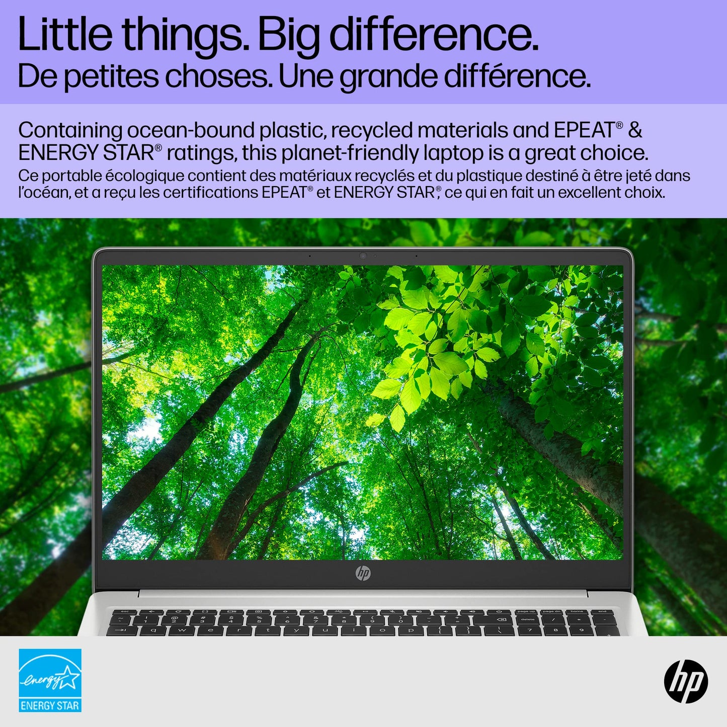 HP Chromebook Plus 15.6 inch Laptop, Full HD Display, Intel Core i3-N305, 8 GB RAM, 256 GB UFS, Intel UHD Graphics, Chrome OS, 15a-nb0006ca