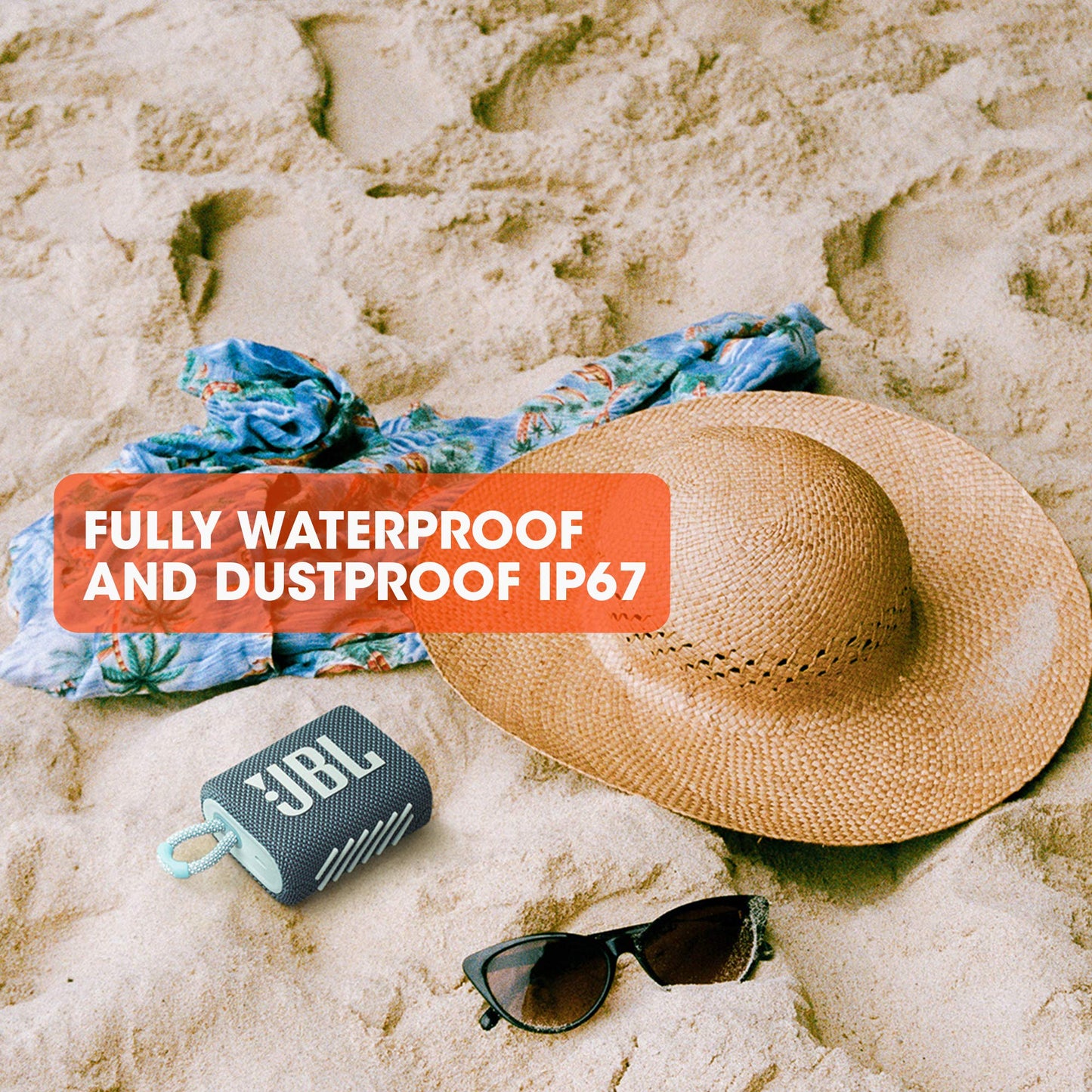 JBL Go 4 - Ultra-Portable, Waterproof and Dustproof Bluetooth Speaker, 7-Hour Built-in Battery, Made in Part with Recycled Materials (Black)