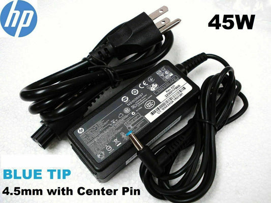 Chargeur HP Blue Tip 45W (19.5V/2.31A), Chargeur laptop, Embout rond bleu, Adaptateur secteur